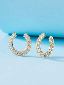 2pcs Rhinestone Decor Ear Cuff - Yellow Gold - View 4