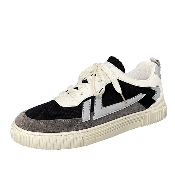 

Men Color Block Canvas Shoes, Black