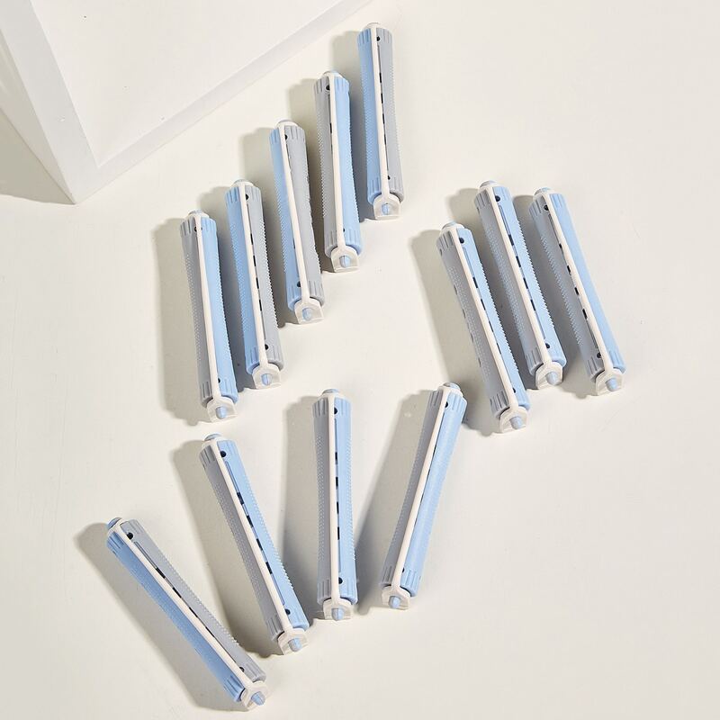 

12pcs Colorblock Hair Curly Roller, Multicolor