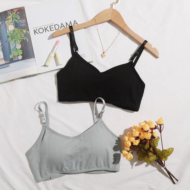 

2pack Simple Bralette Set, Multicolor