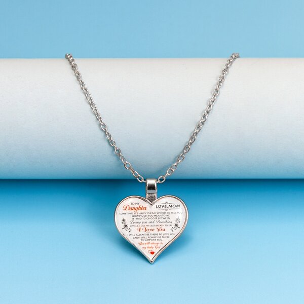 

Girls Heart Pendant Necklace, Silver