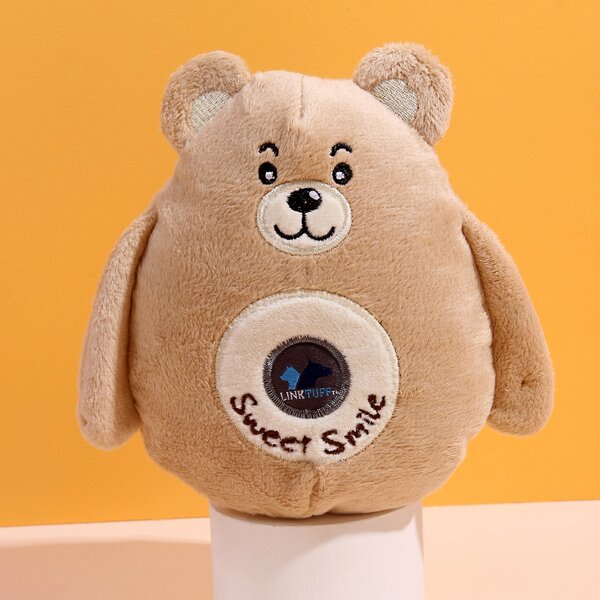 

1pc Cartoon Bear Shaped Dog Sound Toy, Khaki