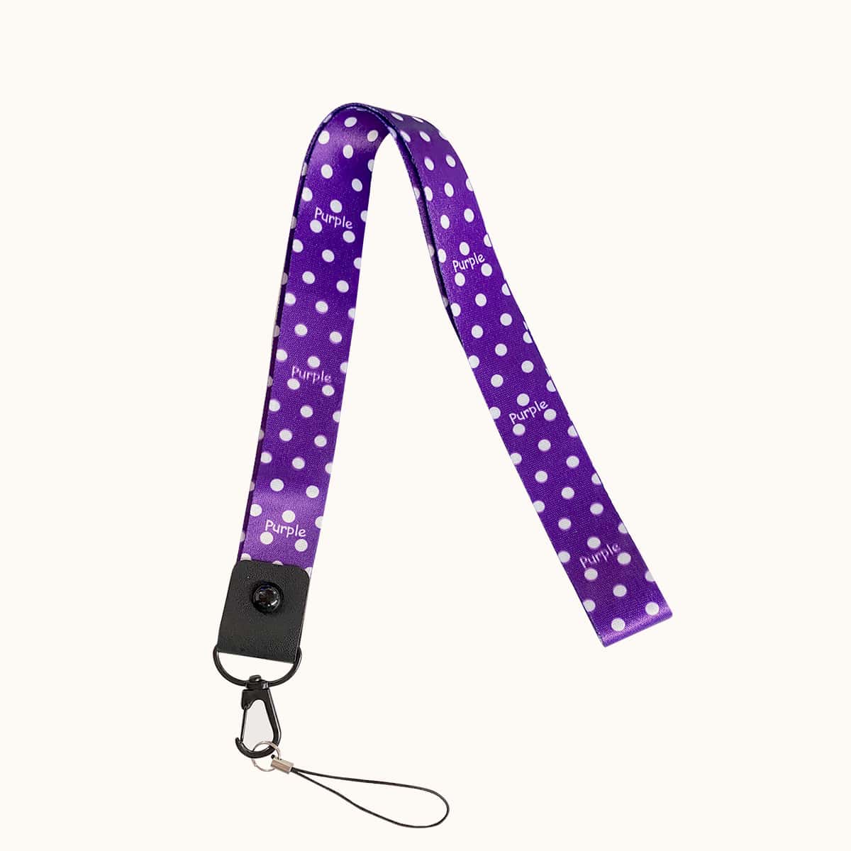

Polka Dot Lanyard, Purple