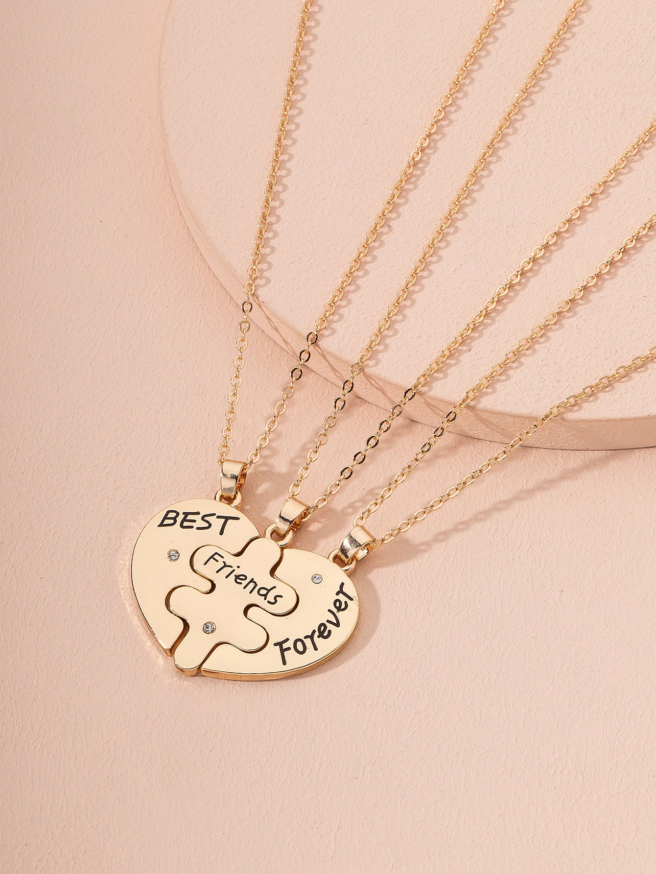3pcs Metal Pendant Trio Best Friend 