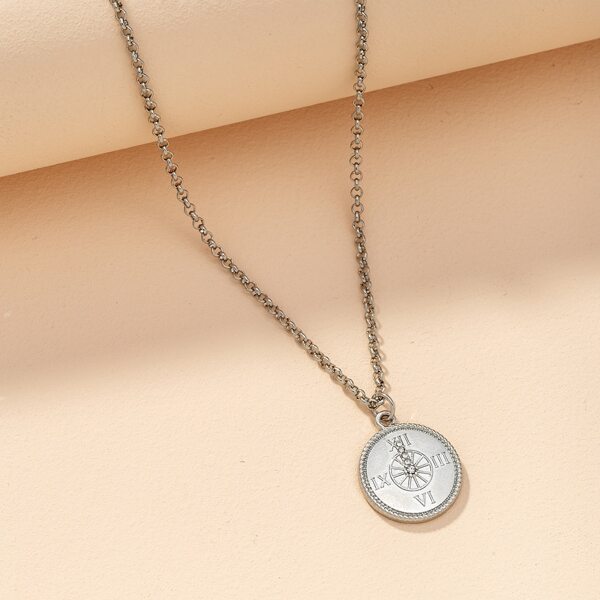 

Watch Charm Necklace, Silver