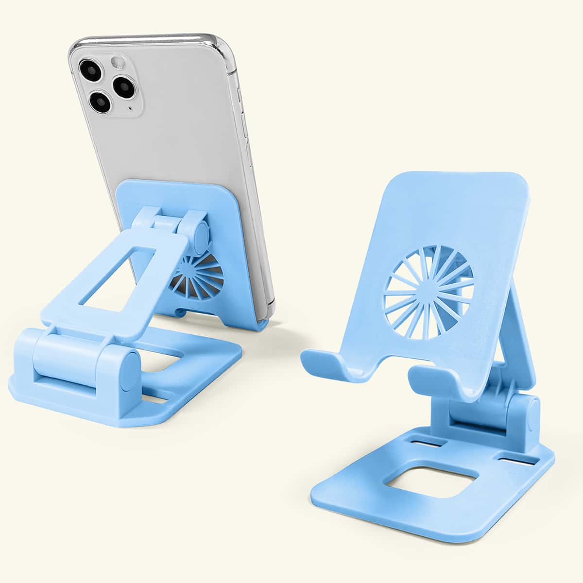 

1pc Simple Foldable Desktop Phone Holder, Blue