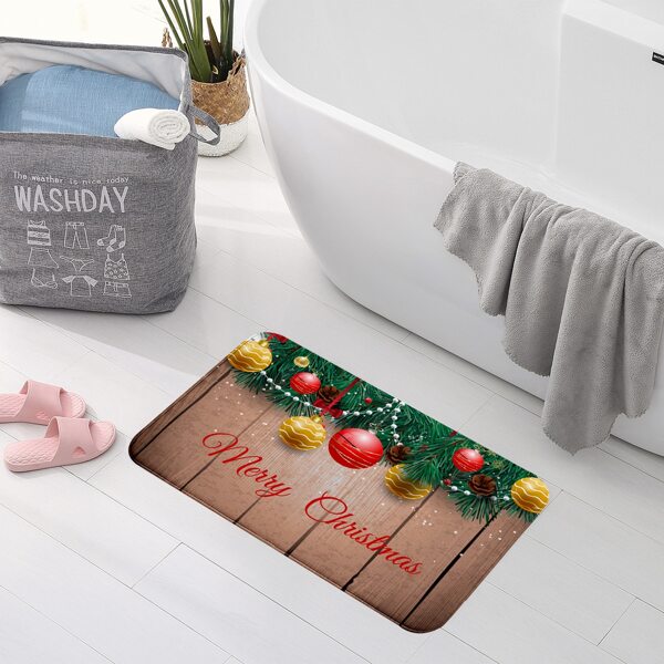 

Christmas Slogan Graphic Floor Mat, Multicolor
