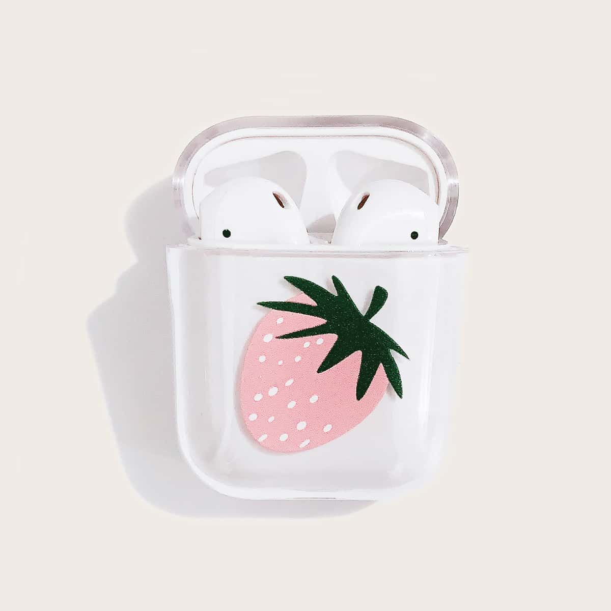 

Strawberry Clear Airpods Case