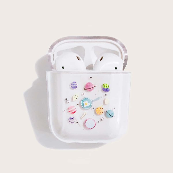 

Прозрачный чехол для Airpods с узором планеты