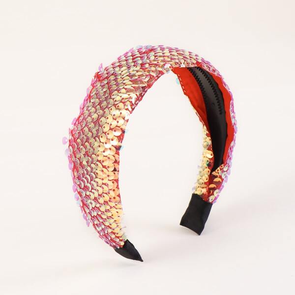 

Girls Sequin Overlay Hair Hoop, Red