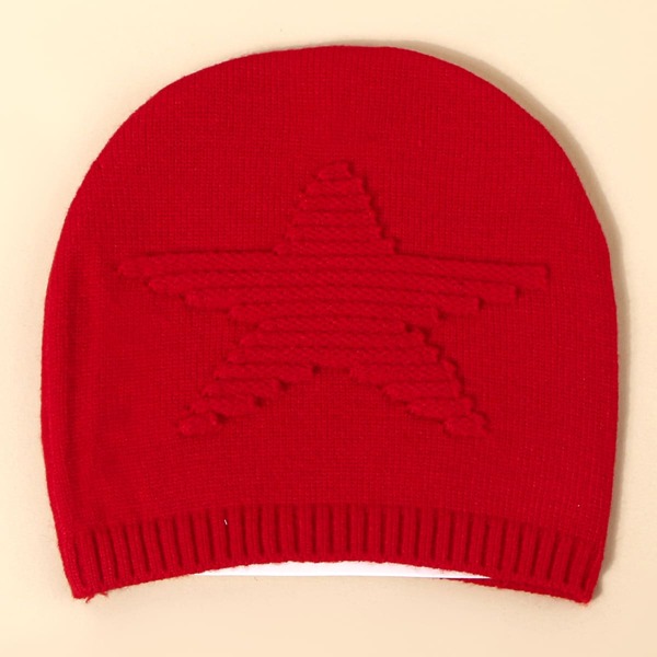 

Baby Star Design Beanie, Red