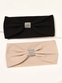 2 piezas diadema con diamante de imitación - Multicolor - Ver 1