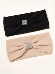 2 piezas diadema con diamante de imitación - Multicolor - Ver 2