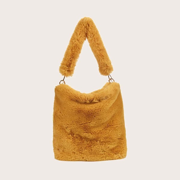 

Fluffy Shoulder Bag, Yellow
