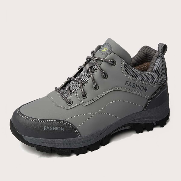 

Men Letter Graphic Lace-up Front Sneakers, Grey