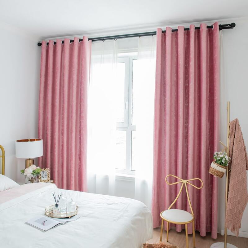 

Minimalist Single Panel Blackout Curtain, Pink