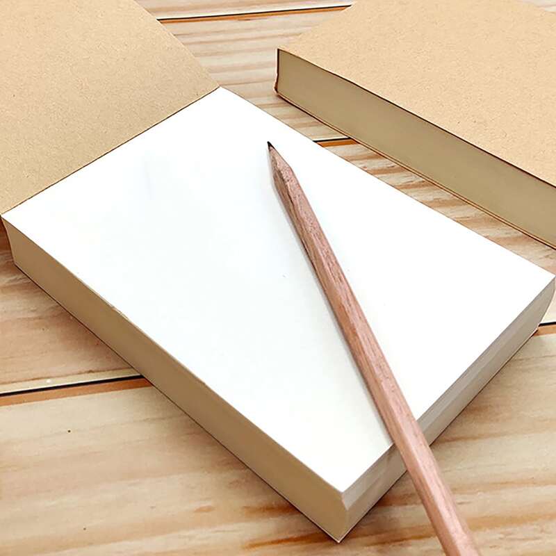 

1pack Kraft Paper Memo Pad, Brown