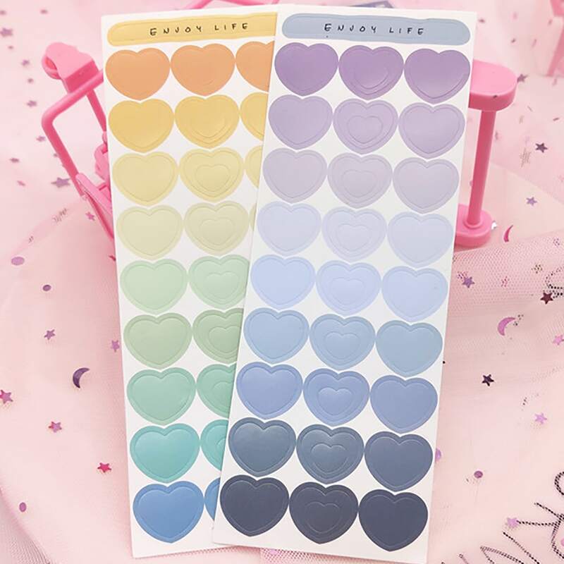 

2packs Heart Shaped Random Sticker, Multicolor
