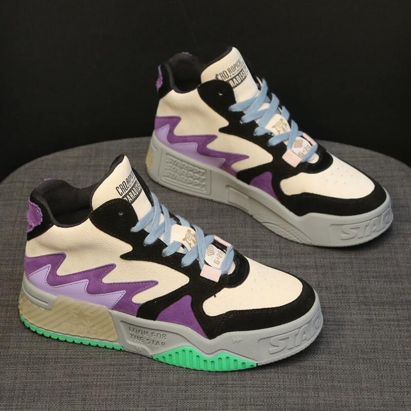 

Colorblock High Top Skate Shoes, Multicolor