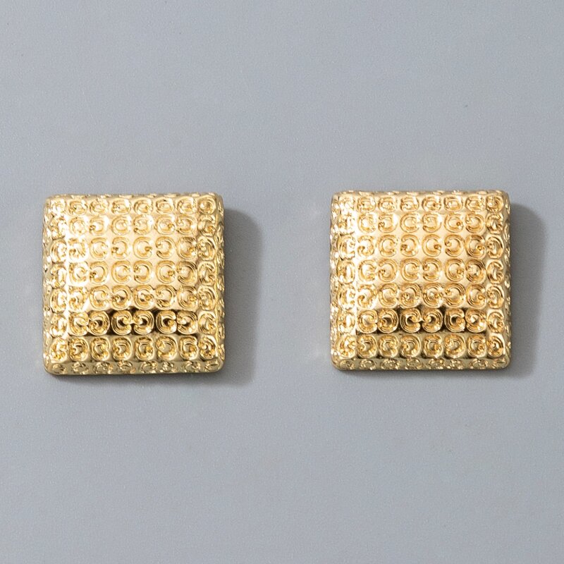 

Square Stud Earrings, Gold