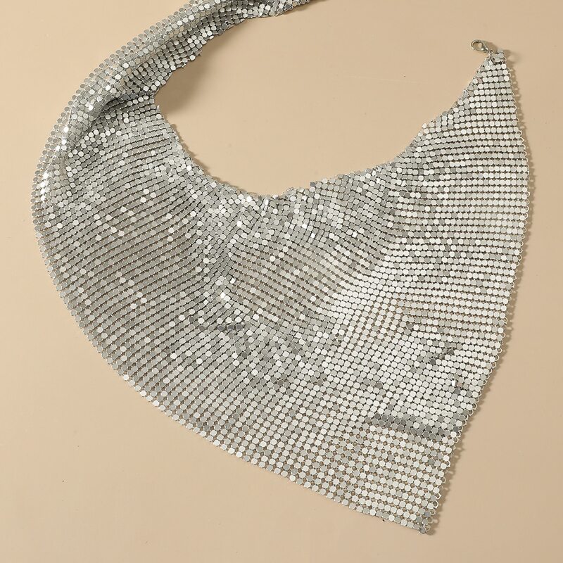 

Solid Metal Necklace, Silver