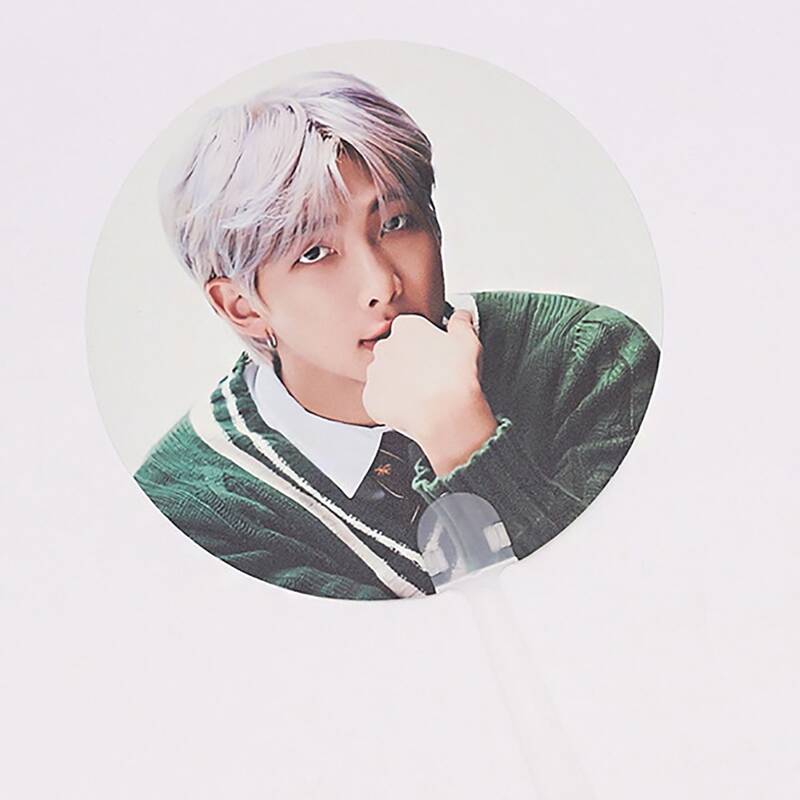 

1pc Figure Print Fan, White