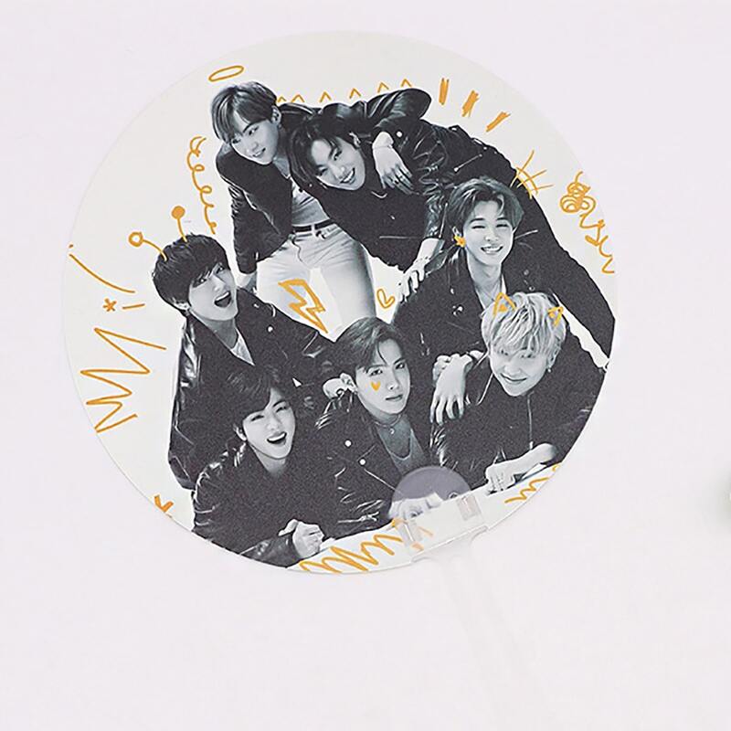 

1pc Figure Print Fan, White