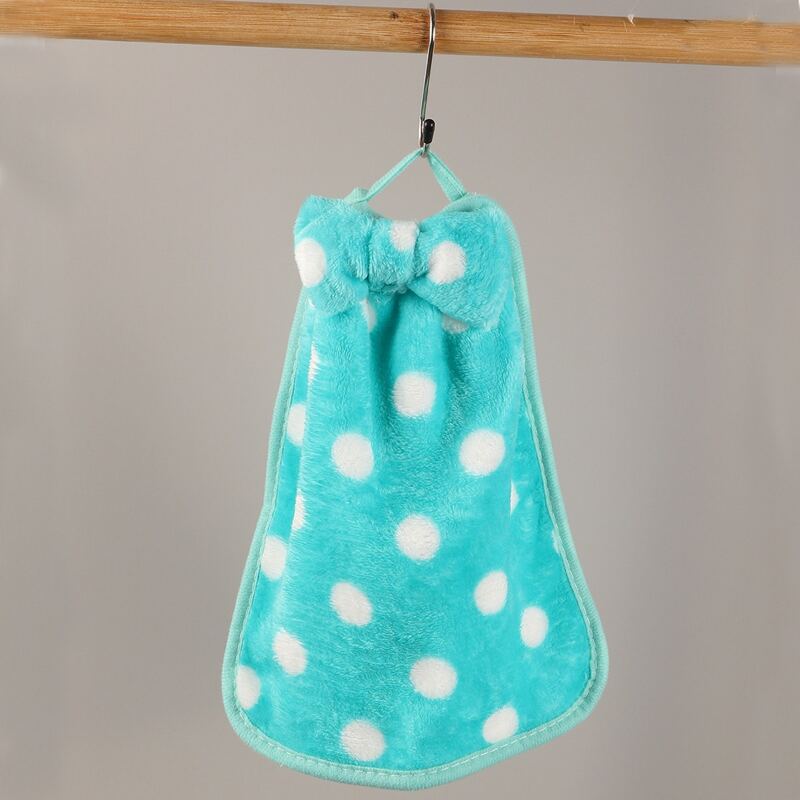 

1pc Bow-knot Decor Hand Towel, Blue