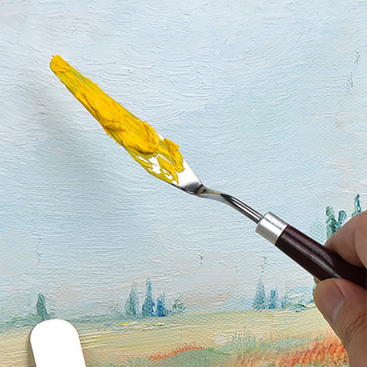 

1pc Oil Paint Scraper, Brown