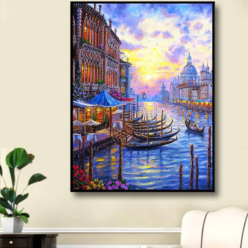 

Scenery Pattern Diamond Painting Without Frame, Multicolor