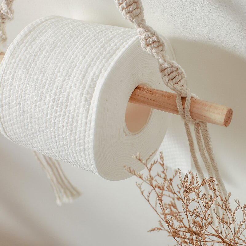 

1pc Woven Triangle Wall Hanging, Beige