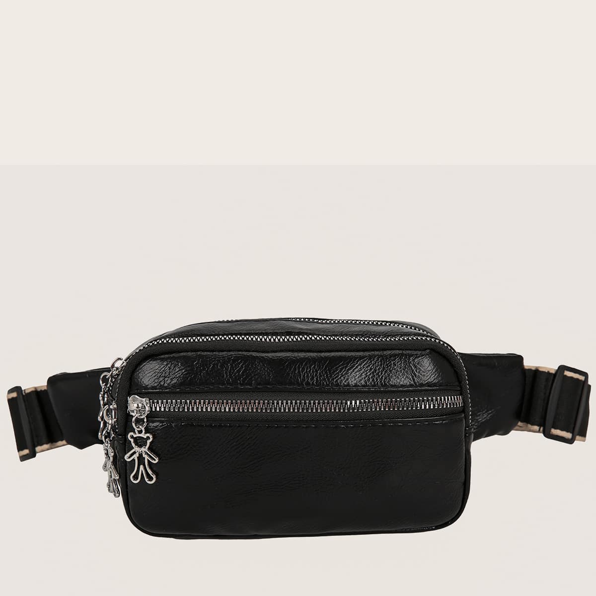 

Zip Front Fanny Pack, Black