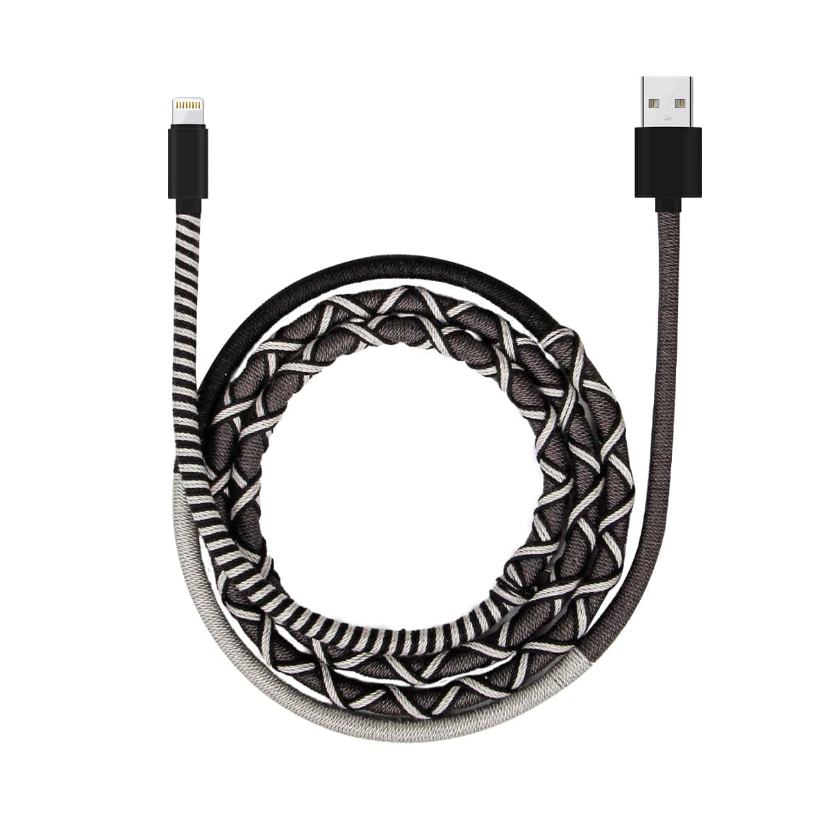 

1pc iPhone Rope Braided Charge Cable, Grey