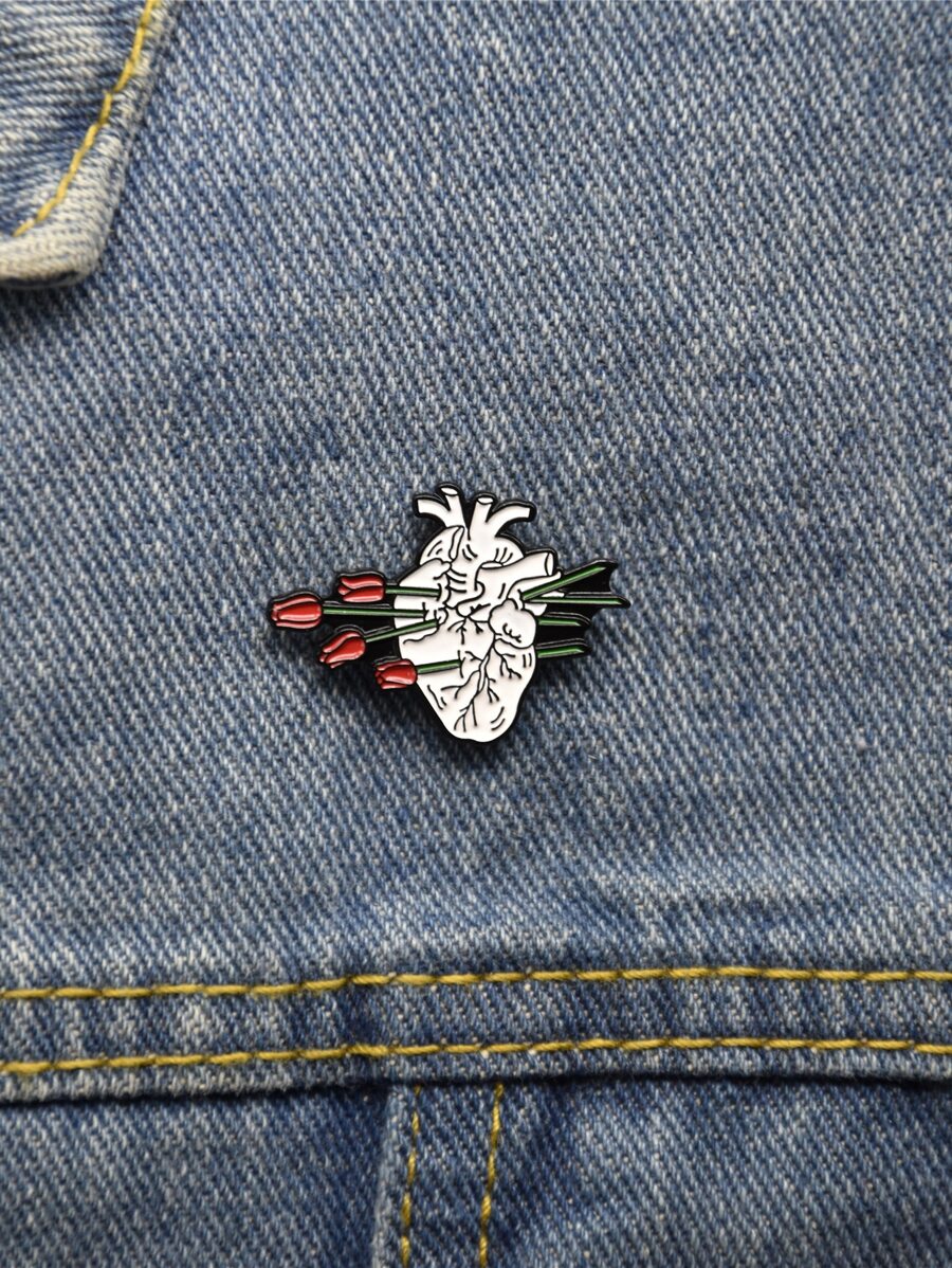 Flower Detail Creative Brooch Valentines,Mom,Mother,Mother's Day,Gift - Multicolor - View 1