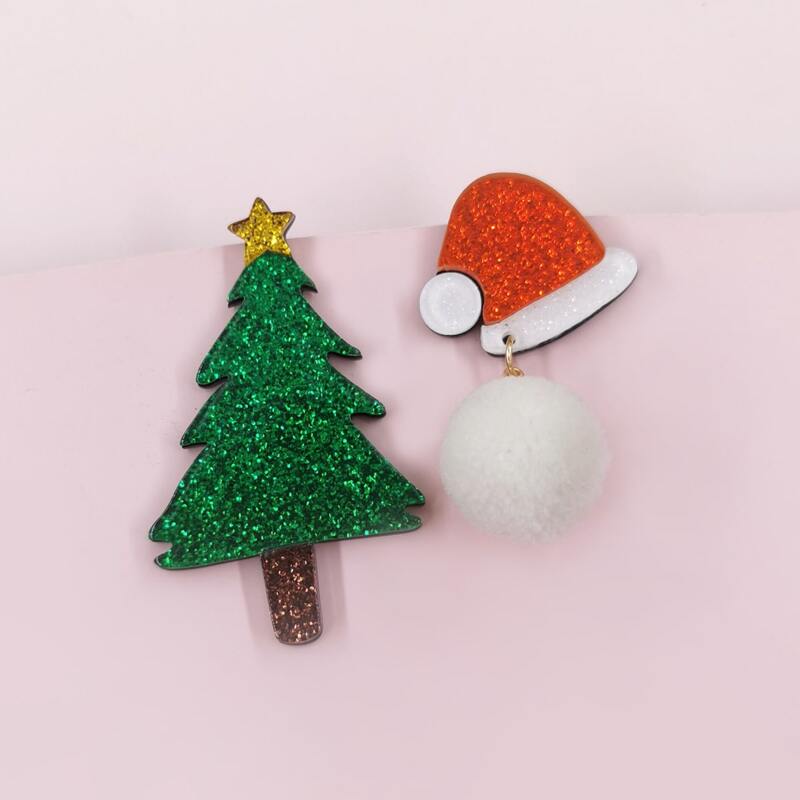 

Christmas Mismatched Earrings, Multicolor