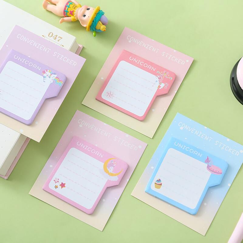 

4packs Unicorn Print Random Sticky Note, Multicolor