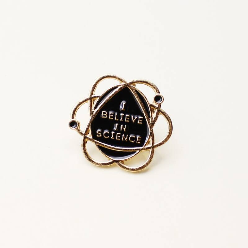 

Planet Design Brooch, Black