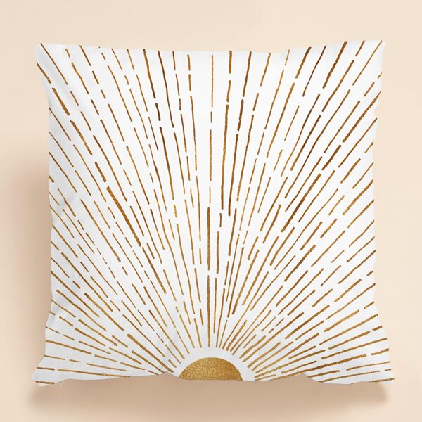 

Graphic Print Cushion Cover Without Filler, White