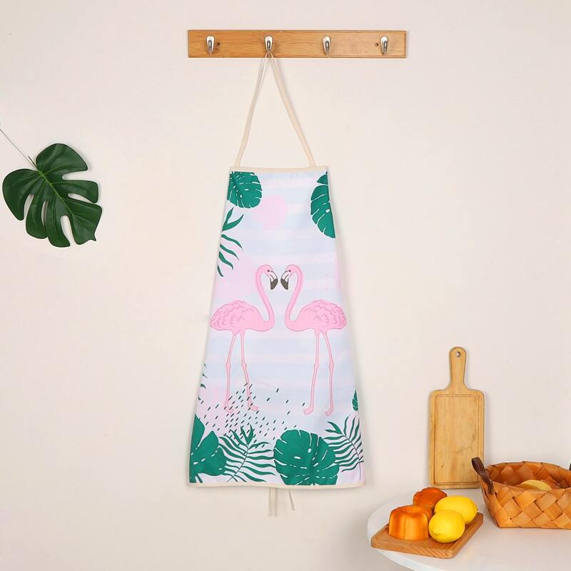 

Flamingo Print Apron, Multicolor