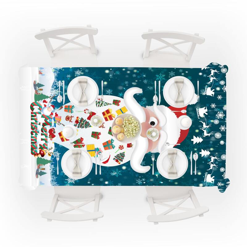 

Santa Claus Print Tablecloth, Multicolor