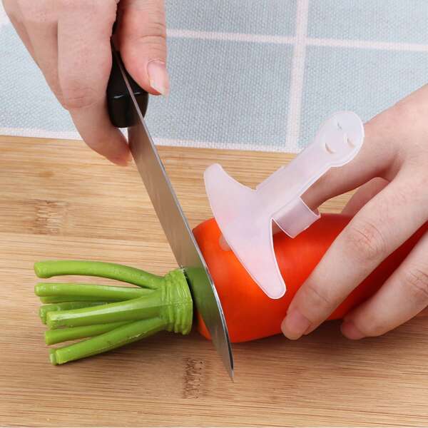 

5pcs Vegetable Cutting Finger Protector, Clear