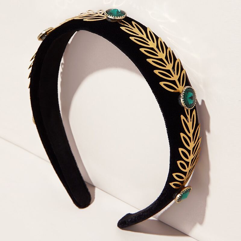 

Metal Leaf Decor Hair Hoop, Multicolor