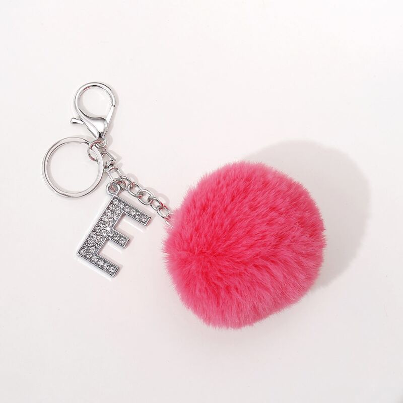 

Pom-pom Pendant Keychain, Red