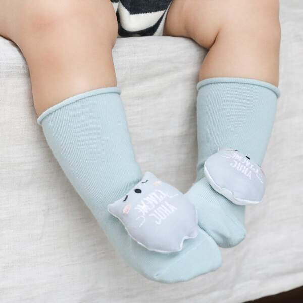 

Baby Cartoon Socks, Baby blue