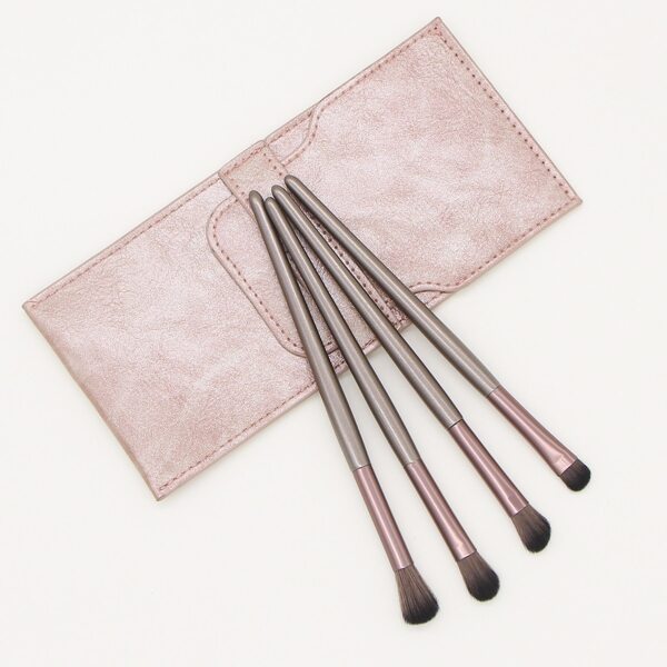 

4pcs Makeup Brush With Storage Bag, Pink