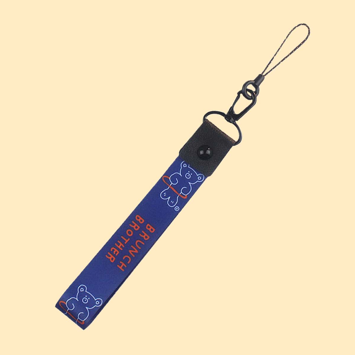 

Cartoon Bear Phone Lanyard, Blue