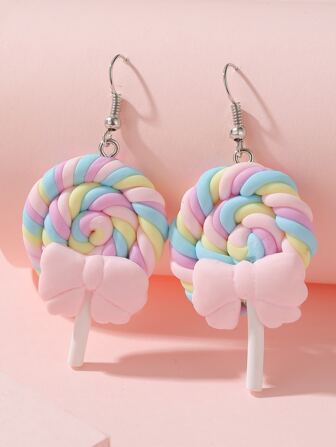 Lollipop Charm Drop Earrings