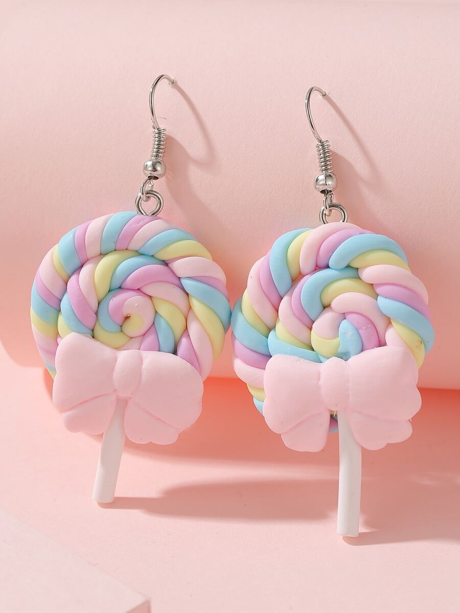 Lollipop Charm Drop Earrings