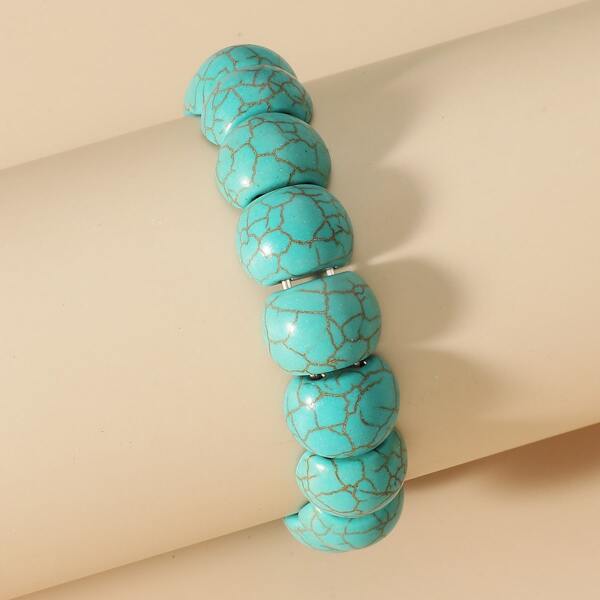 

Turquoise Beaded Bracelet, Green