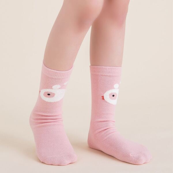 

Toddler Girls Cartoon Graphic Socks, Pink